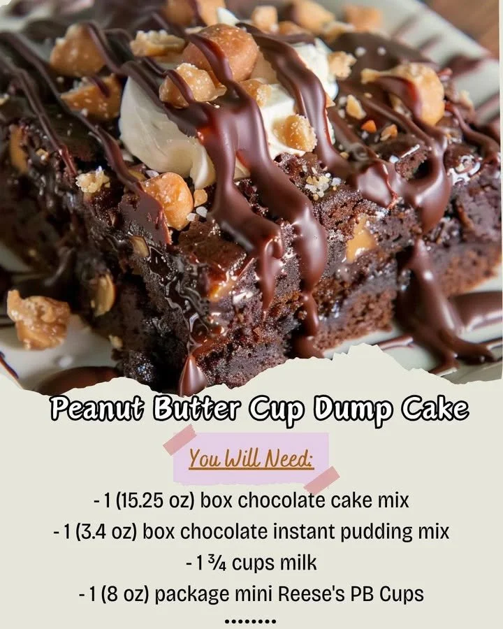 Peanut Butter Cup Dump Cake