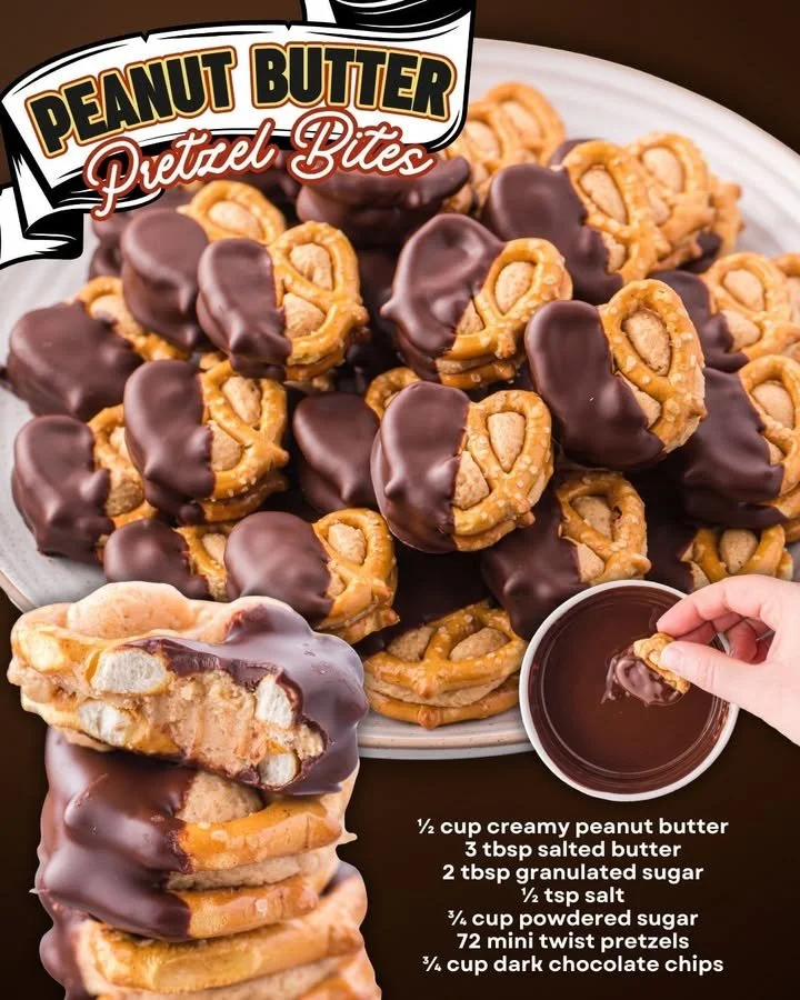 Homemade Peanut Butter Pretzel Bites with a sweet and salty flavor