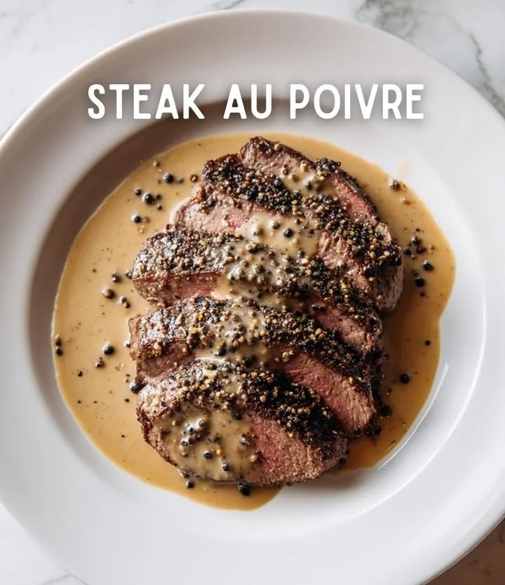 Delicious pepper steak served with vegetables on a plate