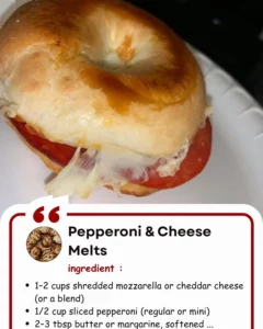 Melted cheese and pepperoni in a golden crust, a perfect snack - Pepperoni Cheese Melts