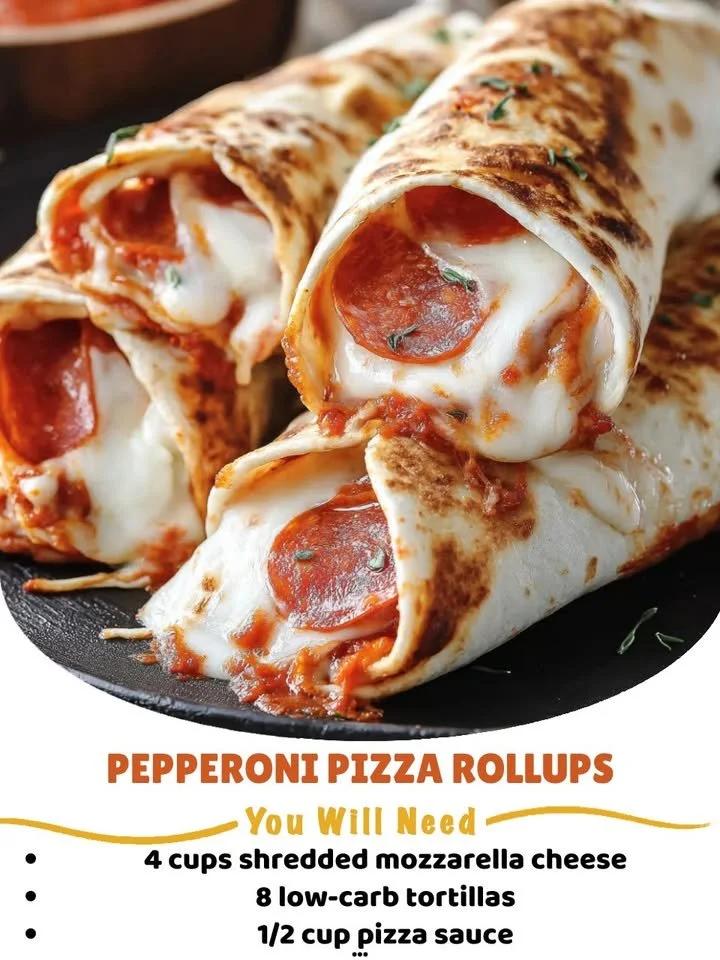 Delicious homemade Pepperoni Pizza Rollups served on a plate
