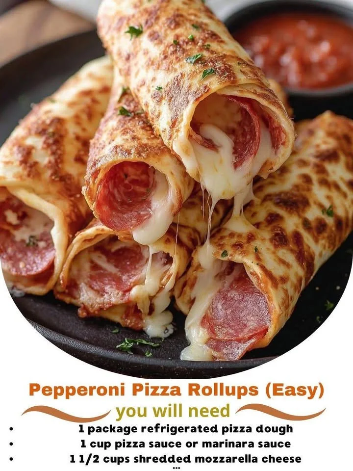 Delicious Pepperoni Pizza Rollups filled with cheese and pepperoni