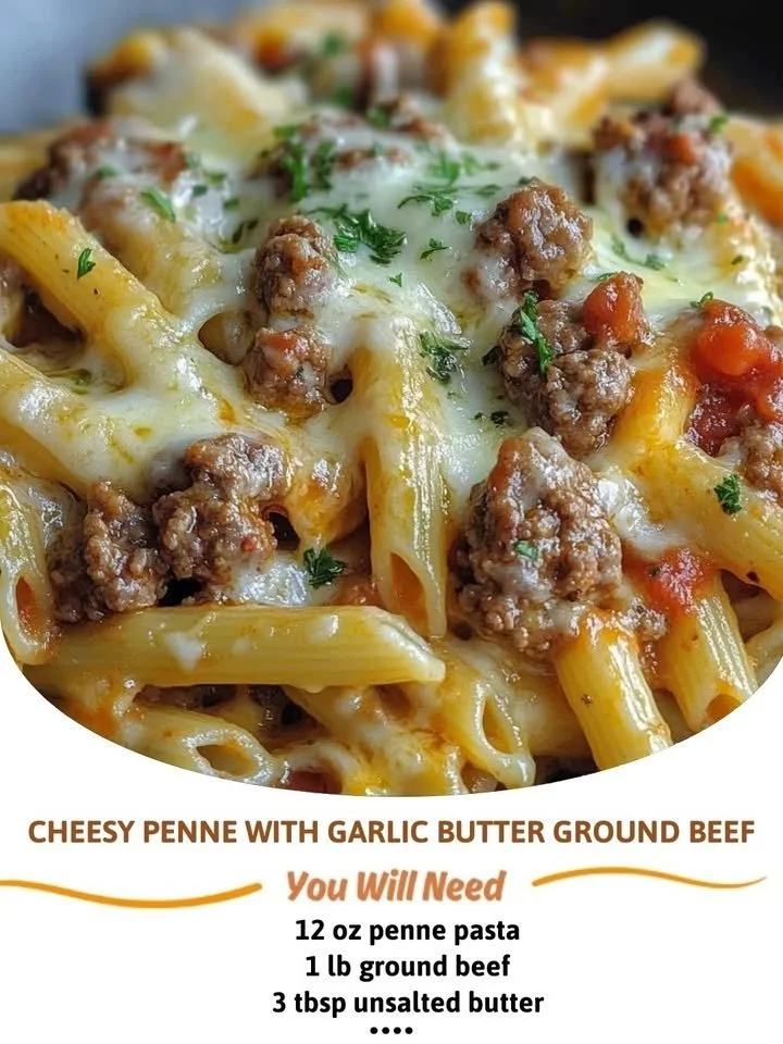 Philly Cheesesteak Pasta Dish with beef, cheese, and peppers