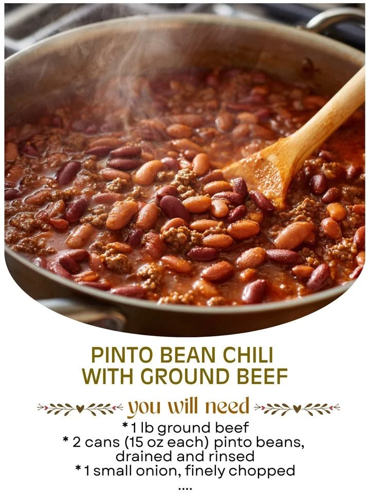 Pinto Bean Chili with Ground Beef