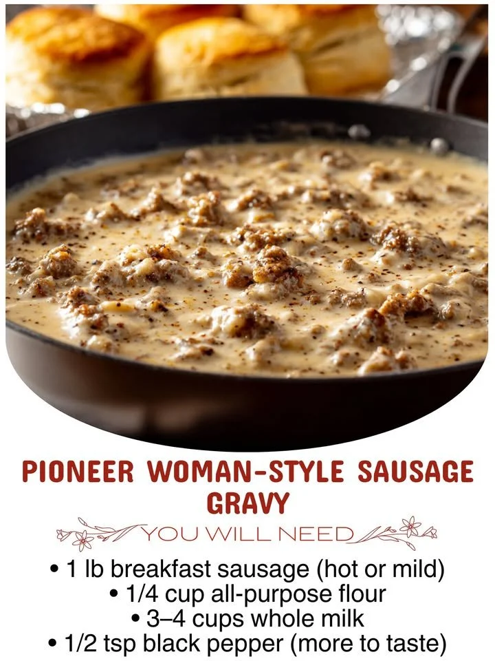 Pioneer Woman–Style Sausage Gravy