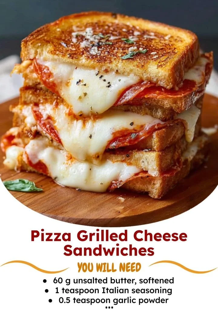 Pizza Grilled Cheese Sandwiches
