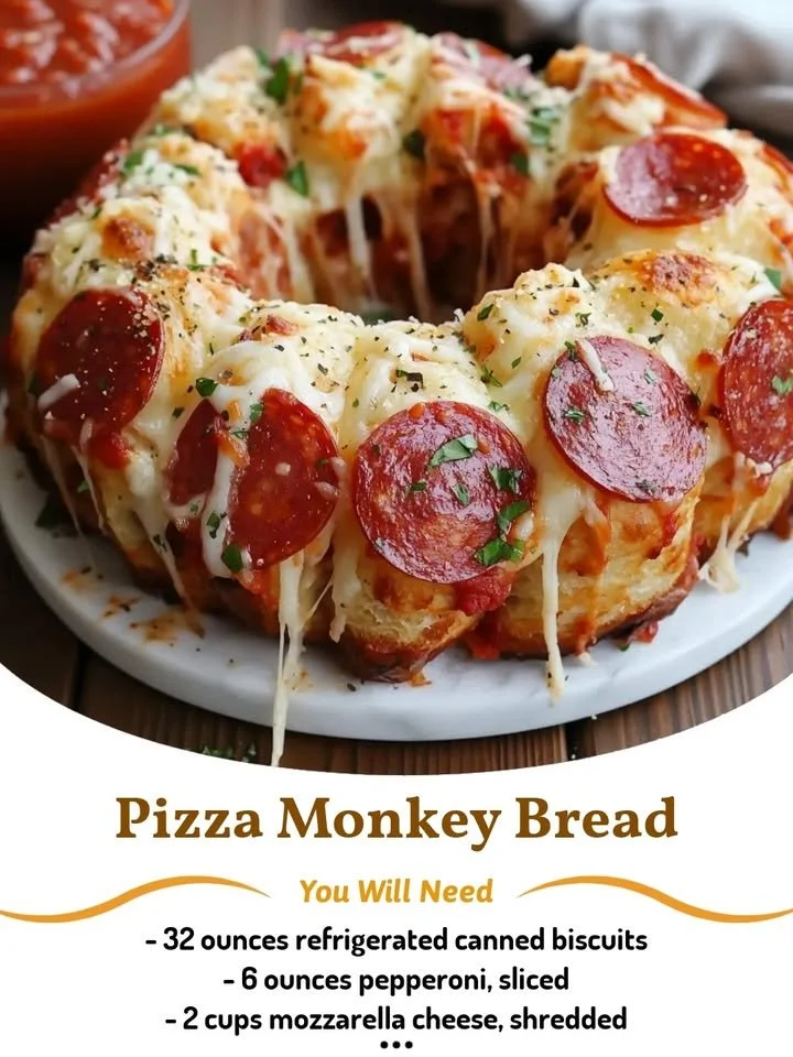 Delicious Pizza Monkey Bread fresh out of the oven, cheesy and flavorful bites.
