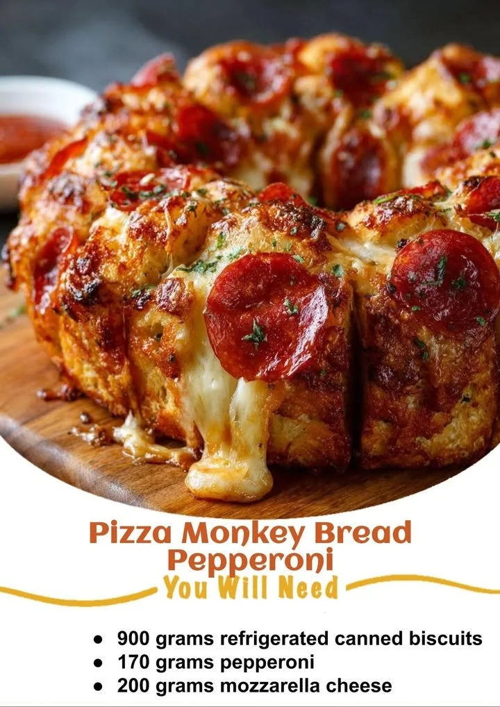 Delicious Pizza Monkey Bread Pepperoni served on a platter.