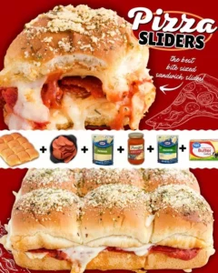 Delicious homemade pizza sliders served on a platter