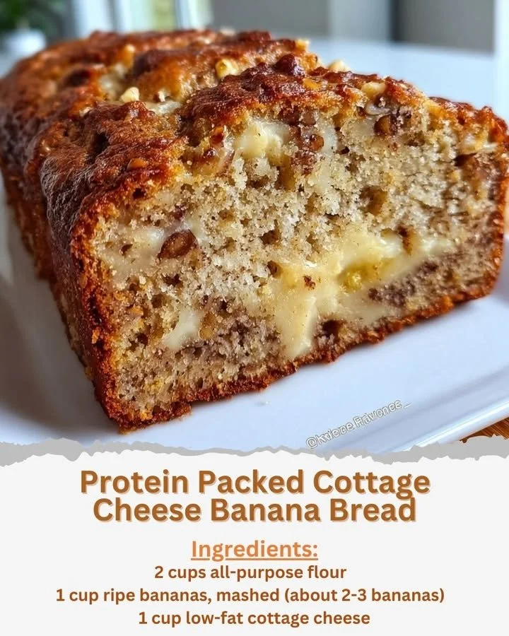 Protein Packed Cottage Cheese Banana Bread