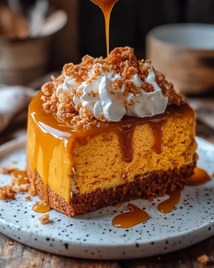 Delicious homemade pumpkin cake topped with cream cheese frosting