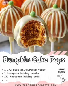 Delicious homemade Pumpkin Cake Pops decorated for fall celebrations