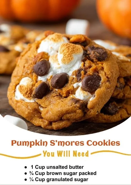Pumpkin S’mores Cookies