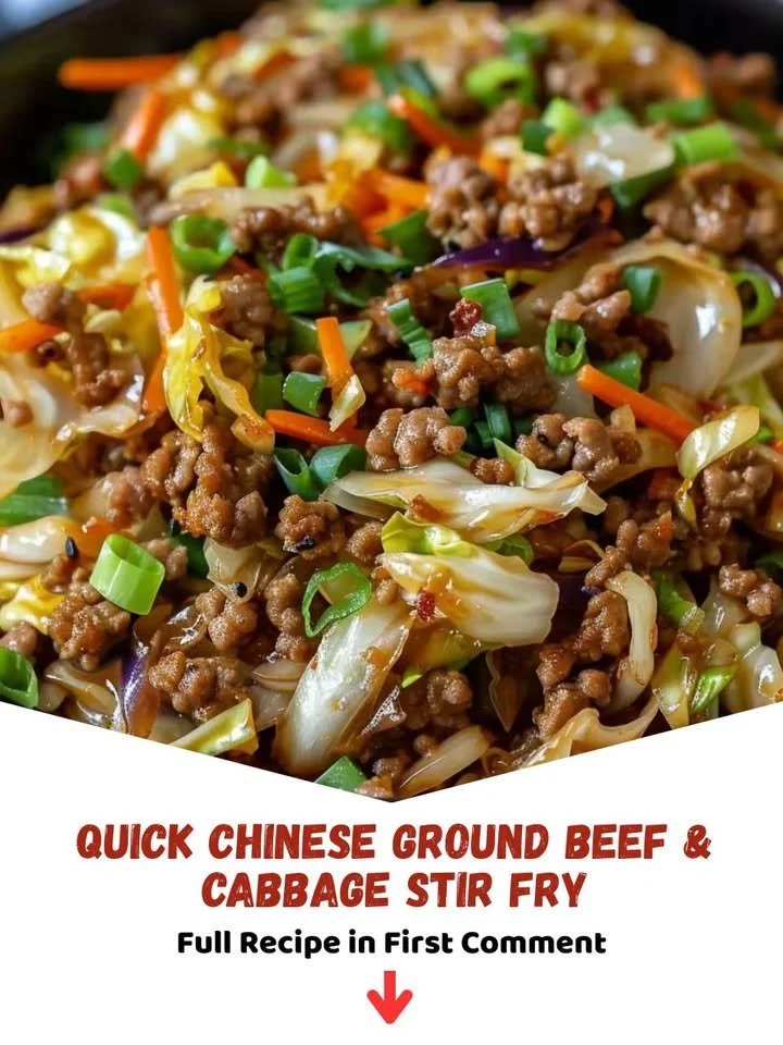 Quick Chinese Ground Beef & Cabbage Stir Fry