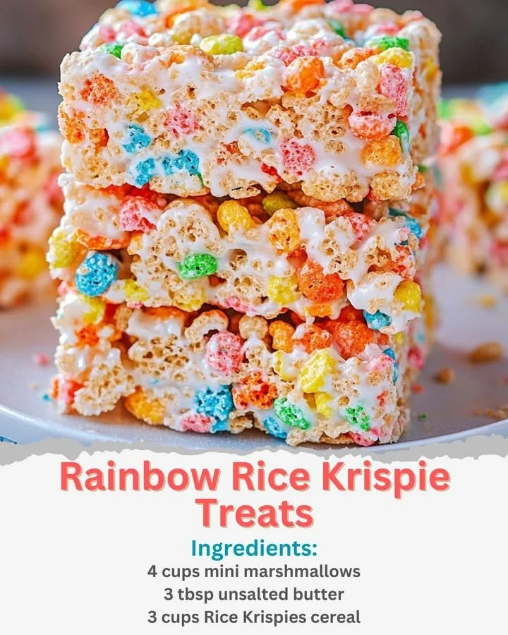 Rainbow Rice Krispie Treats