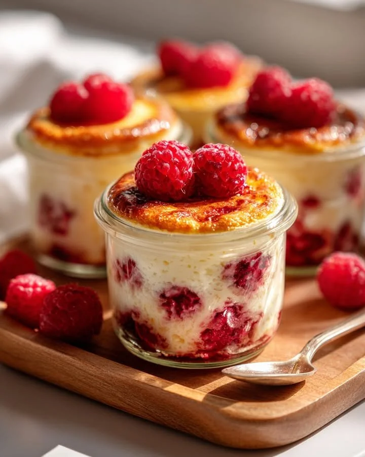 Raspberry Cottage Cheese Bake Cups