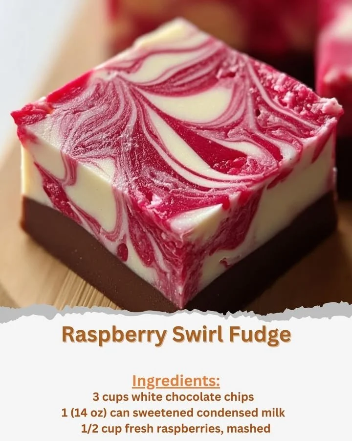 Raspberry Swirl Fudge