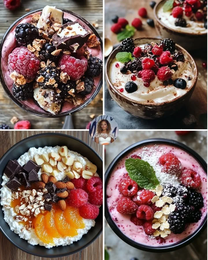 Raspberry Vanilla Protein Smoothie Bowl