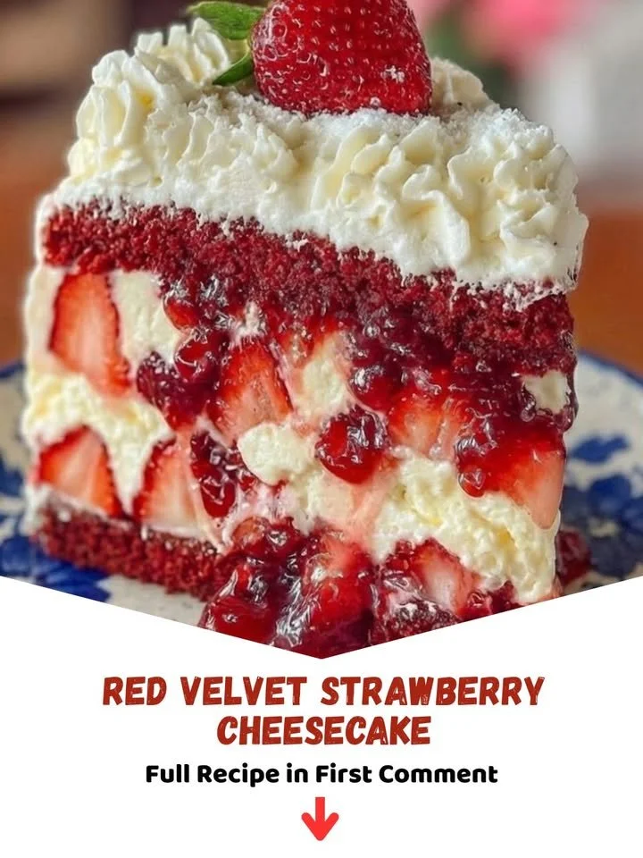 Red Velvet Strawberry Cheesecake