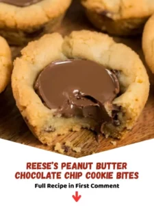 Reese’s Peanut Butter Chocolate Chip Cookie Bites ready to enjoy