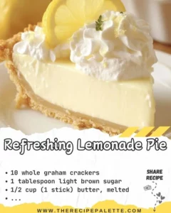 Refreshing Lemonade Pie topped with citrus slices and whipped cream