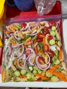 Refreshing summer salad with fresh vegetables and vibrant colors
