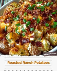 Delicious roasted ranch potatoes, seasoned and perfectly crispy on the outside.