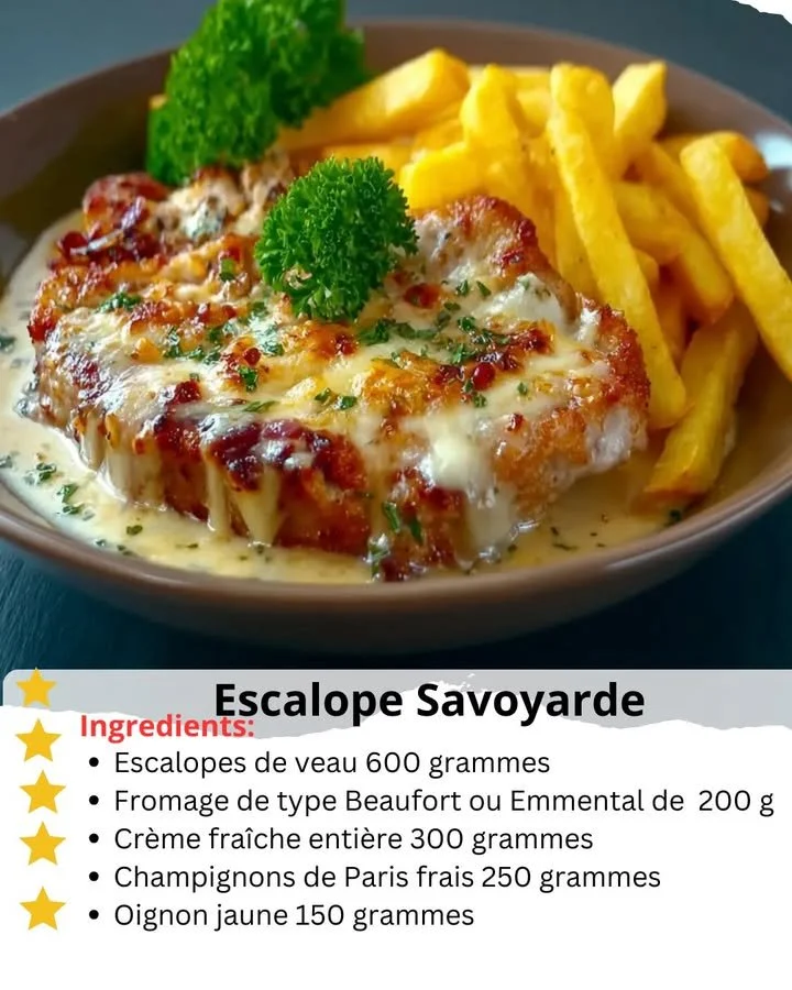 Savoyard Cutlet served with garnishes on a plate
