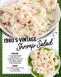 Fresh shrimp salad with vibrant vegetables and a zesty dressing