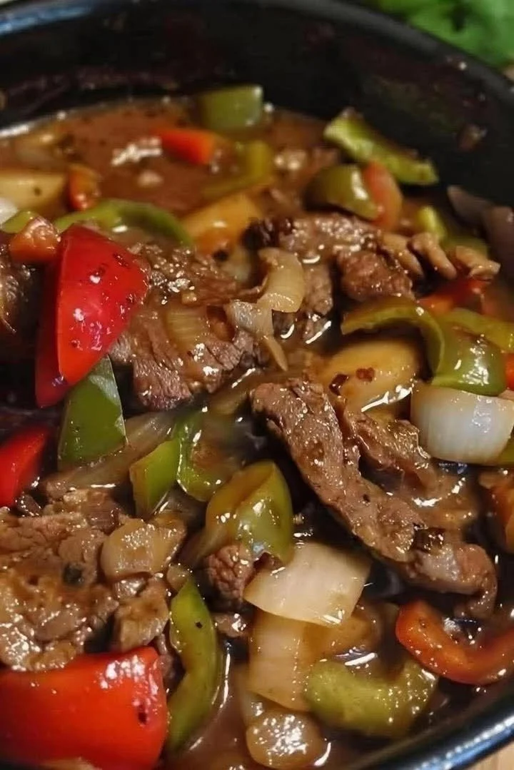 Sizzling Chinese Pepper Steak with Onions