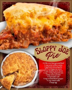 Delicious Sloppy Joe Pie served with a side of salad