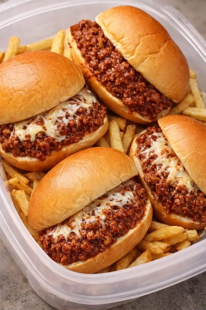 Delicious Sloppy Joe sandwich served on a plate with toppings