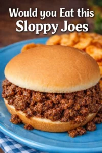 Delicious Sloppy Joes served on a plate with a side of fries.