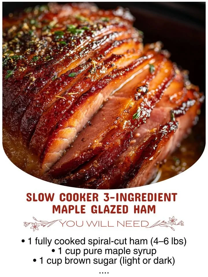 Slow Cooker 3-Ingredient Maple Glazed Ham