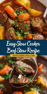 Delicious slow cooker beef stew with vegetables in a bowl