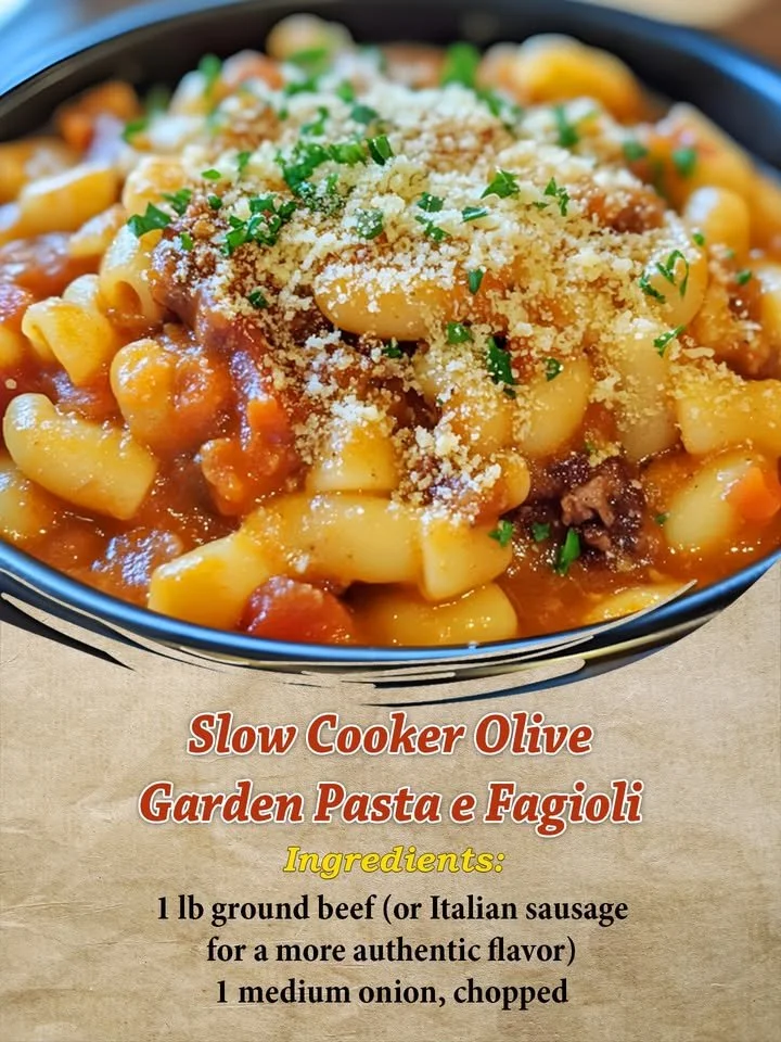 Slow Cooker Olive Garden Pasta and Beans
