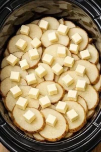 Delicious slow cooker potato dinner with fresh ingredients and herbs