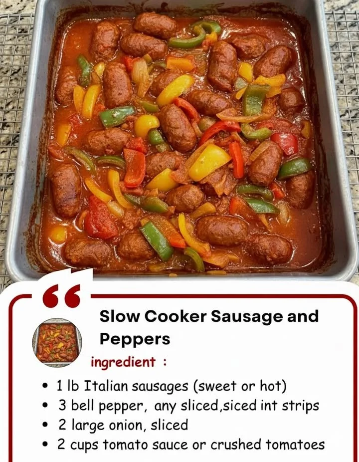 Slow Cooker Sausage and Peppers