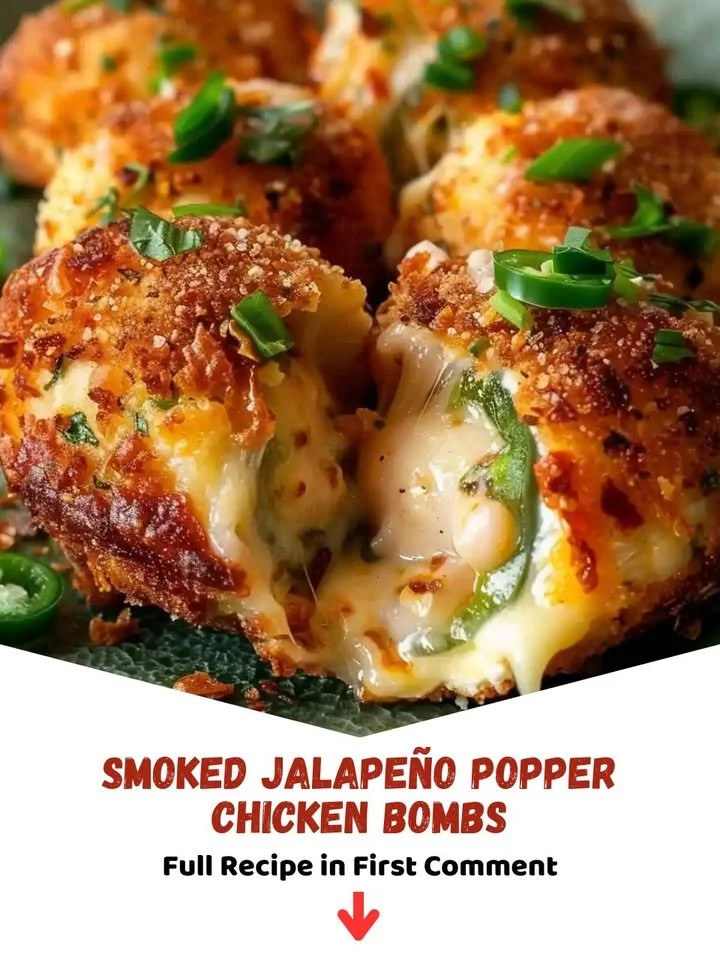 Delicious smoked jalapeño popper chicken bombs on a platter