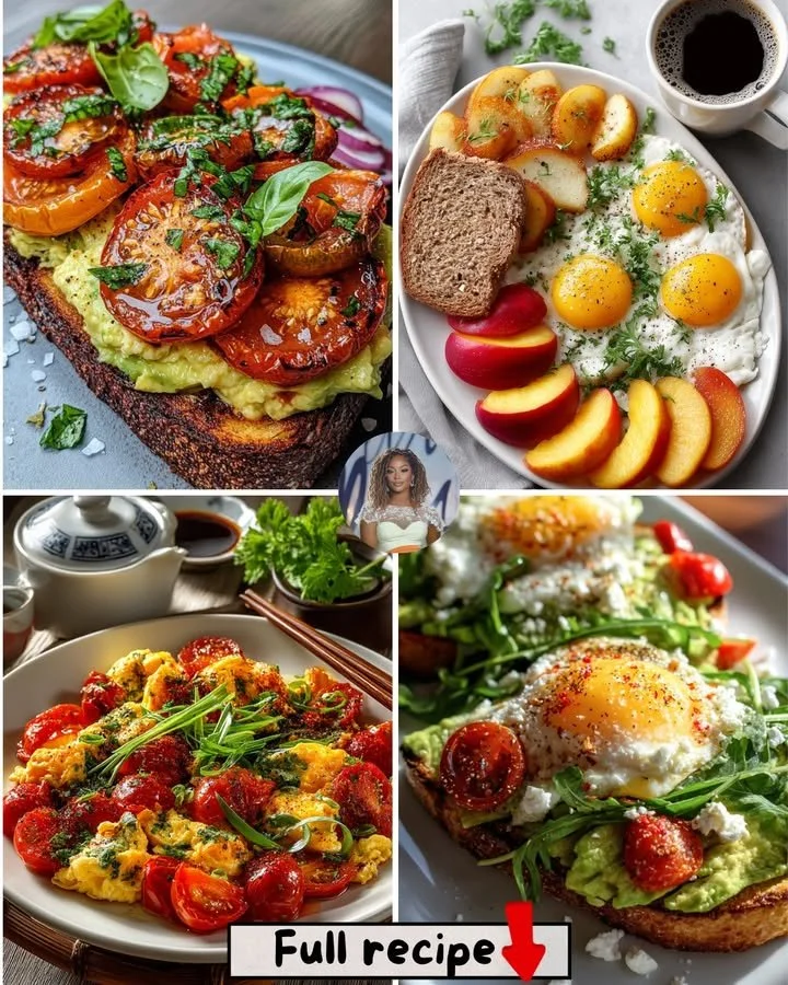 Smoky tomato and herb toast garnished with fresh herbs and spices