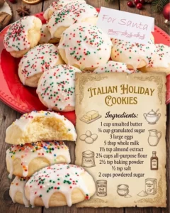 Soft Italian cookies with almond glaze, showcasing their delicious texture and decoration.