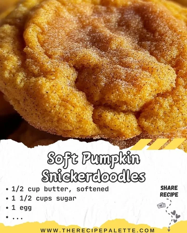 Soft pumpkin snickerdoodles fresh from the oven, sprinkled with cinnamon sugar.