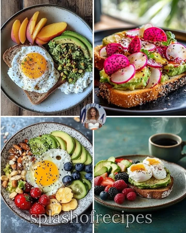 Sourdough toast topped with avocado and a poached egg on a rustic plate