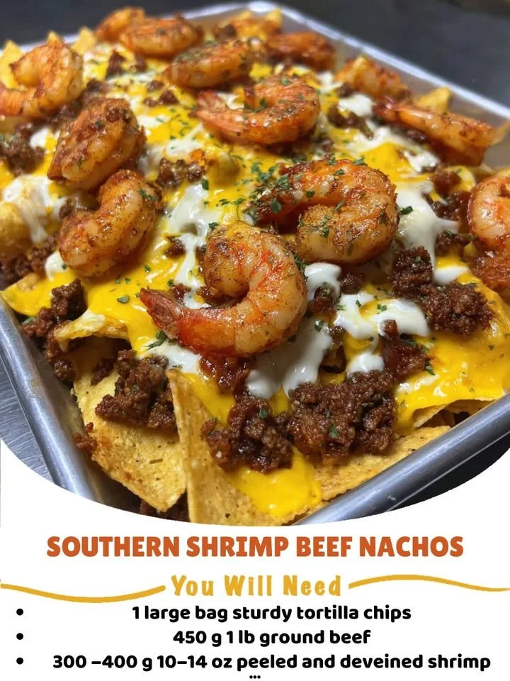 Southern Shrimp Beef Nachos