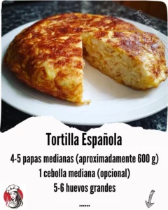 Delicious homemade Spanish Omelette garnished with fresh herbs.