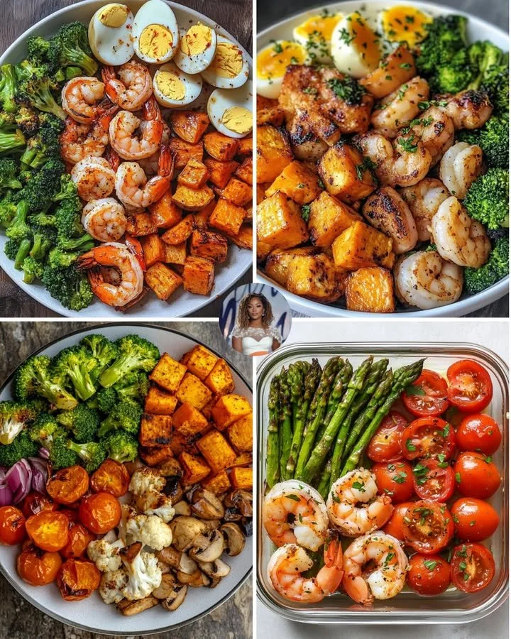 Spicy Shrimp & Roasted Sweet Potatoes