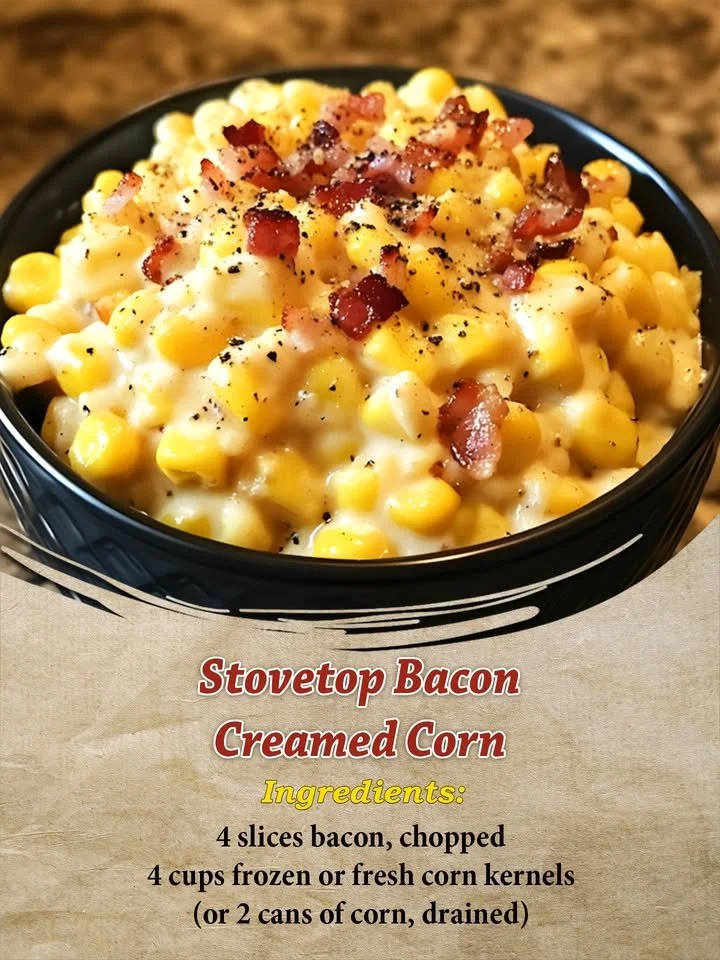 Stovetop Bacon Creamed Corn