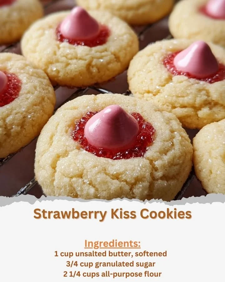 Strawberry Kiss Cookies