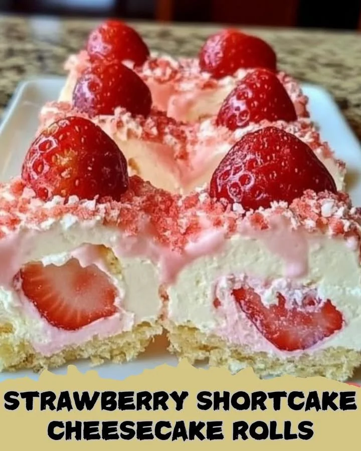Strawberry Shortcake Cheesecake Rolls