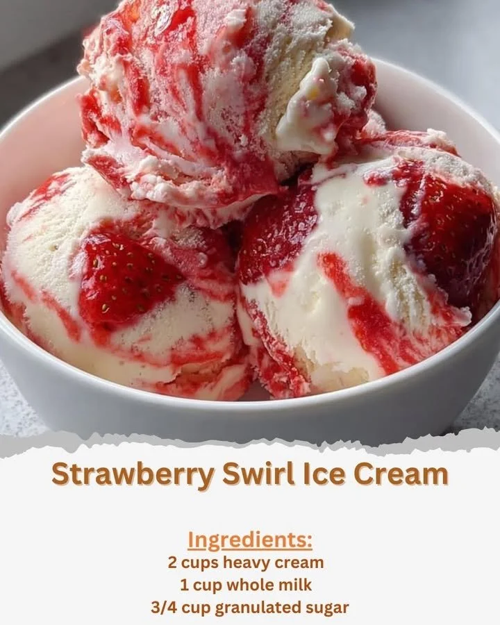 Strawberry Swirl Ice Cream